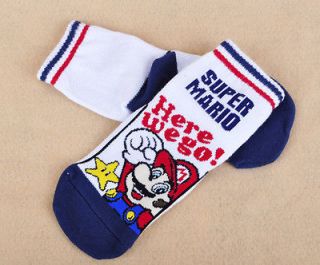 Super Mario Bros. 18cm/7.1in fashion cartoon ankle socks boy girl kid 