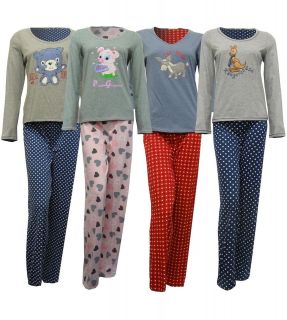 Womens Marks and Spencer Long Sleeve Pyjama Set Top Trousers Ladies 