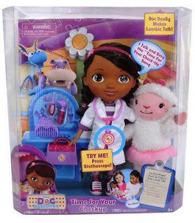 Disney Doc McStuffins Time For Your Check Up Doll and Lambie BRAND NEW 