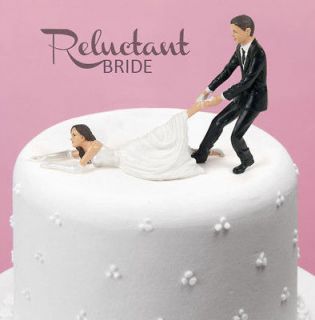   Cake Topper Reluctant Bride Wedding Groom Marriage Funny Humor