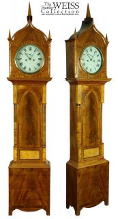 SWC Gothic Tall Case Clock, New York, c.1840