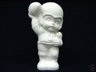Football Player Boy Ceramic Bisque You Paint  Made to Order  Made in 