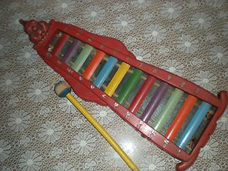 Antique Rare childs toy xylophone~ Vintage plastic unique collectible 