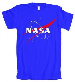 Nasa Space Logo Science Geek Rocket Retro Cool American Apparel T 