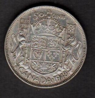 CANADA 1948 50 CENTS KING GEORGE VI KEY DATE SEE PICTURES