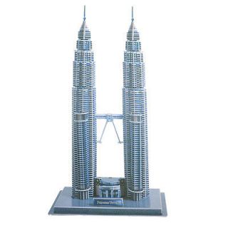   DIY 3D Foam Petronas Twin Towers Design Piece Together Puzzle Toy