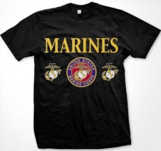 United States Marine Corps Womens Ladies T Shirt USMC Portal Emblem 