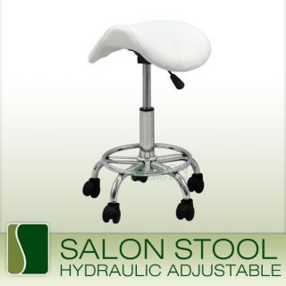   Stool Chair Facial Salon Massage Beauty WHITE Saddle Seat Manicure