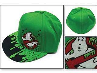 Ghostbusters Slime Hat Flat Billed Flex Fit Baseball Cap LICENSED