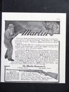 1905 MARLIN Model 1895 45 70 Springfield Sporting Rifle magazine Ad 