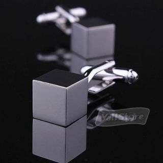 New Design Men`s Wedding Party Gift Square Cufflinks Smooth Cuff Links