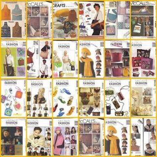 McCalls Fashion Accessories Sewing Pattern OOP Misses You Choose Free 