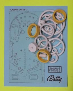 1976 bally aladdin s castle pinball rubber ring kit aladdin