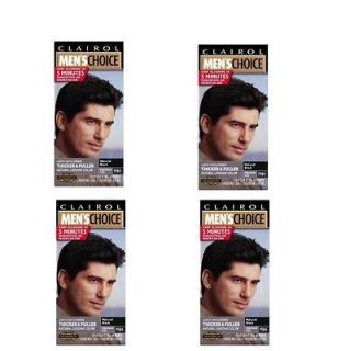 Clairol Mens Choice #M44 Black Shampoo Hair Colors (Pack of 4)   M44 