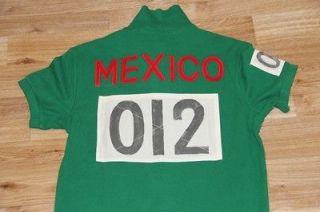 Polo Ralph Lauren men Green Mexico Flag Big Pony shirt Large L 