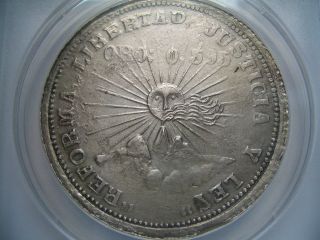 Mexico revolut​ionary Guerrero 2 Pesos, Dos, 1914 SILVER/GOLD EF 45
