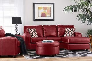 Cosmopolitan fabric Sectional Sofa SET modern chair & round ottoman