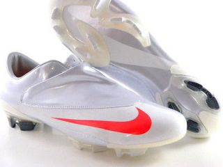 Nike Mercurial Vapor V FG White/Silver/Red Soccer Futball Cleats Men 