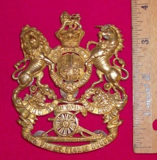 ROYAL ARTILLERY gold gilt officers Victorian sabretache badge