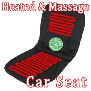 New Car Seat Cushion Heated + Massager Switch Type Cigarette 12V 