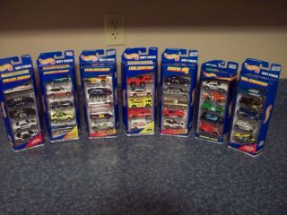 Hot Wheels Lot of 7 different Gift packs Exclusive cars Police Fire 