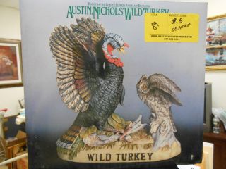 AUSTIN NICHOLS WILD TURKEY DECANTER LARGE TURKEY & OWL #8 1985 LTD ED 