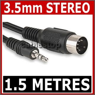 PIN MIDI DIN MALE PLUG to 3.5 STEREO 3.5mm JACK 1.5m