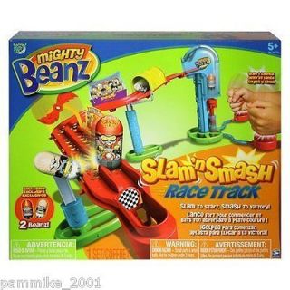 MIGHTY BEANZ SLAM N SMASH RACETRACK TRACK NEW 2 EXCLUSIVE BEANS TARGET 