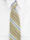 NWT Michael Kors Gold, Brown, White and Blue Stripe Tie