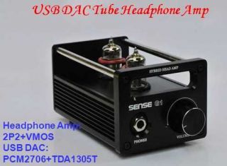 New SENSE G1 USB DAC Function Tube headphone amplifier 2P2+VMOS 