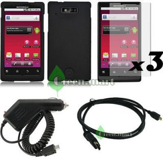 Newly listed For MOTOROLA TRIUMPH BLACK HARD  CASE+MICRO HDMI CABLE+G