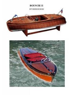 MODEL BOAT PLAN SCALE CHRIS CRAFT 20 RUNABOUT FULL SIZE PRINTED 