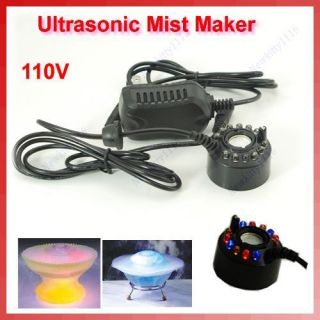 Ultrasonic 12 LED Mist Maker Fogger Water Fountain Pond