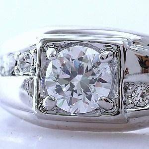 mens moissanite rings in Jewelry & Watches
