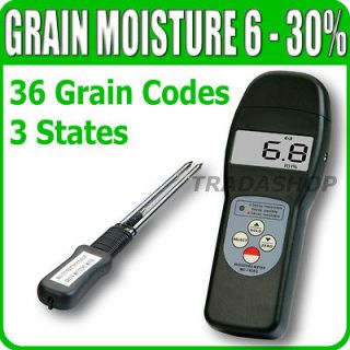 Grain Moisture Meter Tester Humidity Humidness hnmidity Rice Wheat Hay 