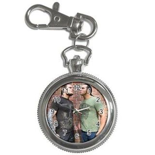 Hardy Boyz Jeff & Matt Hardy Key Chain Watch Keychain Silver Pocket 