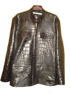 Ruslan Genuine Alligator Crocodile Custom made HAND MADE jacket 