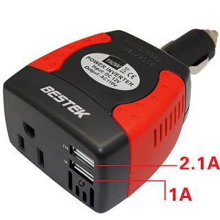   iphone USB charger car power inverter dc 12v to 110v ac adapter Ipod