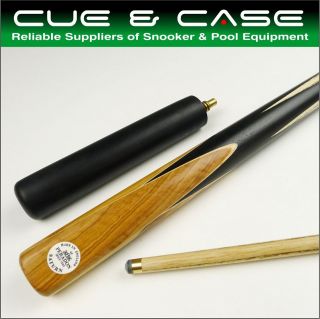  SATURN 57 Hand Spliced OLIVE 3/4 Jointed Pool Cue + Mini Ext, 8mm Tip