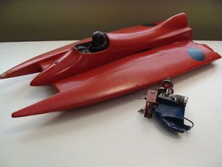 RC 28 Twin Hull Model Racing Boat w/ K/B Outboard Motor   PARTS 