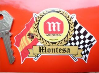 MONTESA Flags/Scroll helmet Moto X motorcycle sticker