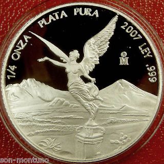 2007 Mexico Silver Libertad Proof Coin 1/4 Quarter Troy Oz *Only 