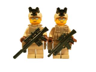   Marine Navy SEAL Soldier Minifigure Modern Warfare Commando w/ gun