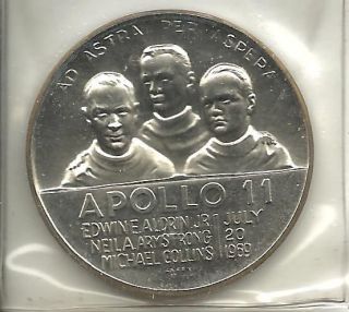 Apollo 11 Silver Plated Commemorative Medals