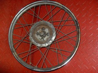   Garelli 1.35 x 16 Spoked Front Wheel Rim w/ Axle @ Moped Motion