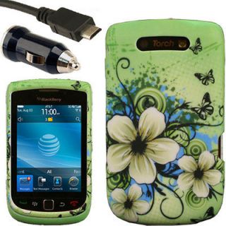 Case+Car Charger for Blackberry Torch 9800 9810 H AT&T T Mobile 4G 