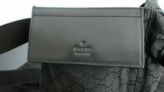   authentic black guccissima monogram belt bag, bum bag, fanny pack