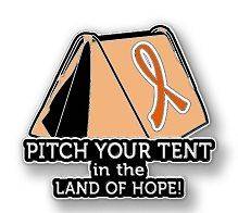 Motorcycle Safety Awareness Orange Ribbon Tent Land of Hope Camping 