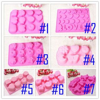 Silicone Chocolate Mould Cake Candy Jelly Icing Mold Tool Flower/Heart 