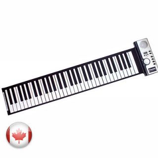 61 KEYS MIDI ELECTRONIC ROLL UP PIANO SILICONE KEYBOARD W/ POWER